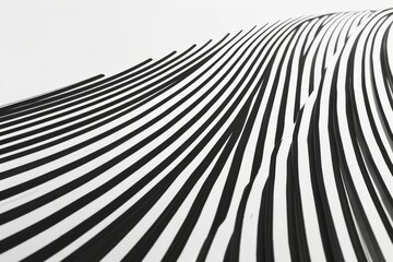 1000 parallel thin fine pencil-lines horizontally with avery straight curve , black and white 2d very graphic minimalistic 