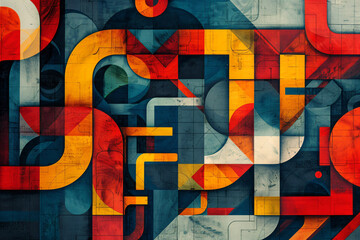 Abstract Geometric Pattern with Shifting Perspective