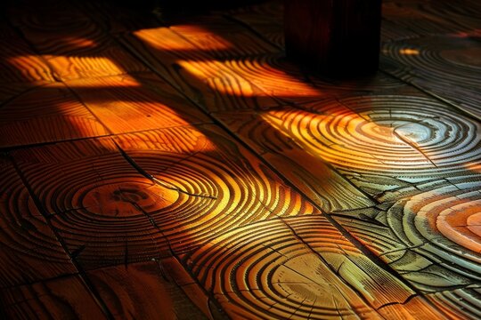 a laser etched wood grain pattern backlit with prismatic energy to illuminate the various paths engrained, close up macro high def photography 