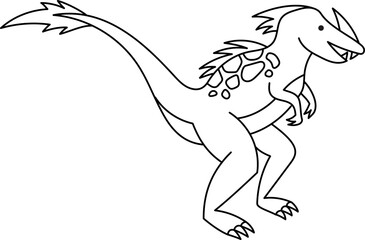 Fototapeta premium Guanlong Dinosaur Line Art