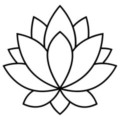 lotus line art vector illustration vesak day ele