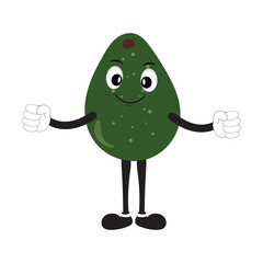 Cartoon avocados mascot characters, hand drawn doodle style cartoon character illustration icon design avocado cartoon