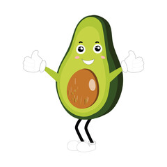 Cartoon avocados mascot characters, hand drawn doodle style cartoon character illustration icon design avocado cartoon