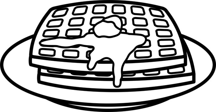recommend clip art: Waffles illustration outline vector