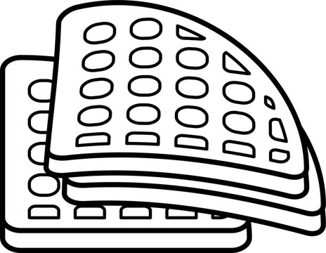 recommend clip art: Waffles illustration outline vector