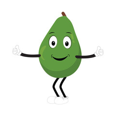Cartoon avocados mascot characters, hand drawn doodle style cartoon character illustration icon design avocado cartoon