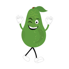 Cartoon avocados mascot characters, hand drawn doodle style cartoon character illustration icon design avocado cartoon