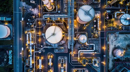 Industrial Automation Systems in Action: Aerial View of Sprawling Complex