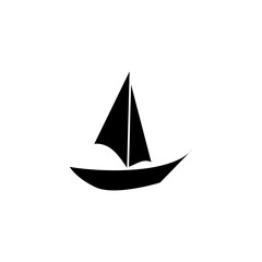 Black ship icon Black ship logo. Vector illustration of a black ship, on a white background.