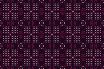 Pixel art vector Fabric Morocco, geometric ethnic pattern seamless,Pixel pattern art wallpaper Background, Design for fabric, curtain, carpet ,geometry seamless pattern art illustration