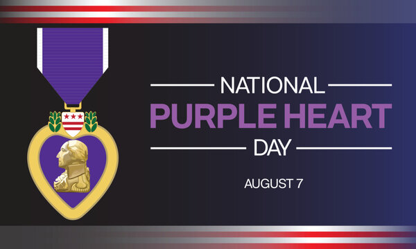 National Purple Heart Day design. Vector illustration