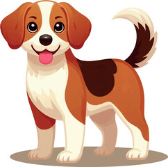 Dog  cartoon style vector illustration