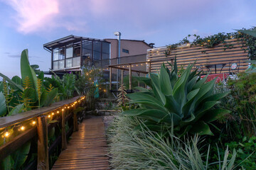 House in the tropical mountain