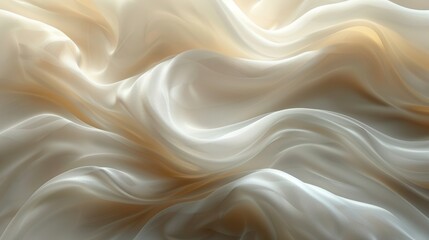 Fototapeta premium Soft waves of cream and beige create an abstract image that is both soothing and visually interesting.