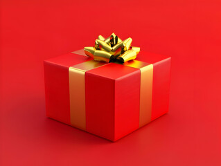 Obraz premium Gift box with ribbon, Holiday theme with decorative background, Elegant wrapped gift box for accessories