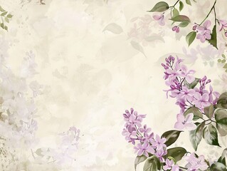 watercolor lilac floral background