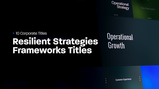 Resilient Strategies Frameworks Titles | 10 Motion Titles with Control Panels