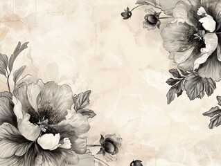 watercolor floral peonies background
