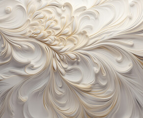 White floral background, GennerativeAI, Luxury wallpaper. Wedding background