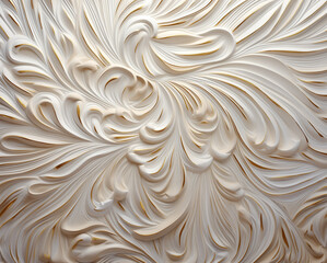 White with gold line floral background, GennerativeAI, Luxury wallpaper. Wedding background