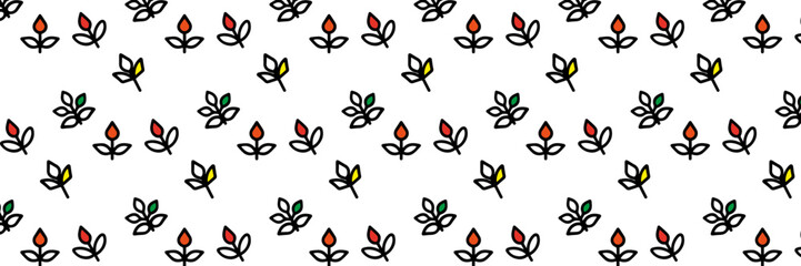 seamless pattern collection, Decorative wallpaper,flowers and leaves