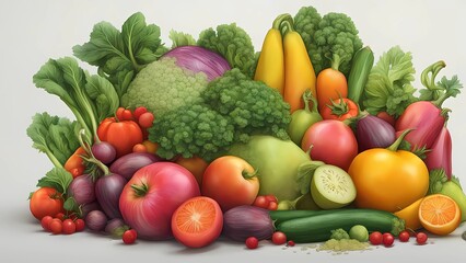 background of fresh vegetables from the garden