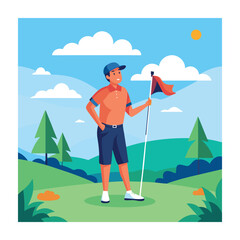 Golfer vector illustration