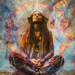 Fototapeta premium Feeling good and positive, positive energy flowing through human body 