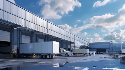 Obraz premium Cargo Containers at a Busy Port