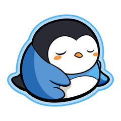 Cute Penguin Character Design Illustration