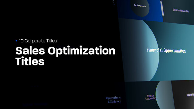 Sales Optimization Titles | 10 Motion Titles with Control Panels