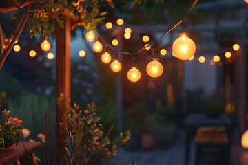 Modern LED lights in an open-air setting, providing bright and energy-efficient illumination, perfect for outdoor spaces and nighttime visibility.