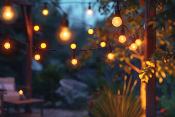 Modern LED lights in an open-air setting, providing bright and energy-efficient illumination, perfect for outdoor spaces and nighttime visibility.