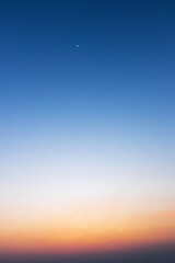 Amazing colorful sunset. The sky looks like a painting.