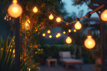 Modern LED lights in an open-air setting, providing bright and energy-efficient illumination, perfect for outdoor spaces and nighttime visibility.