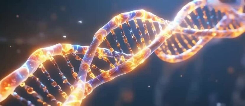 dna gene background science helix cell genetic medic . seamless looping overlay 4k virtual video animation background