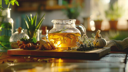 Important extracts of turmeric and ginger for health.