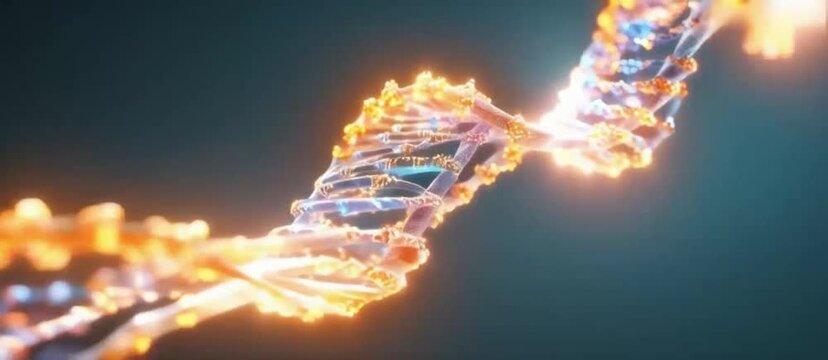 dna gene background science helix cell genetic medic . seamless looping overlay 4k virtual video animation background