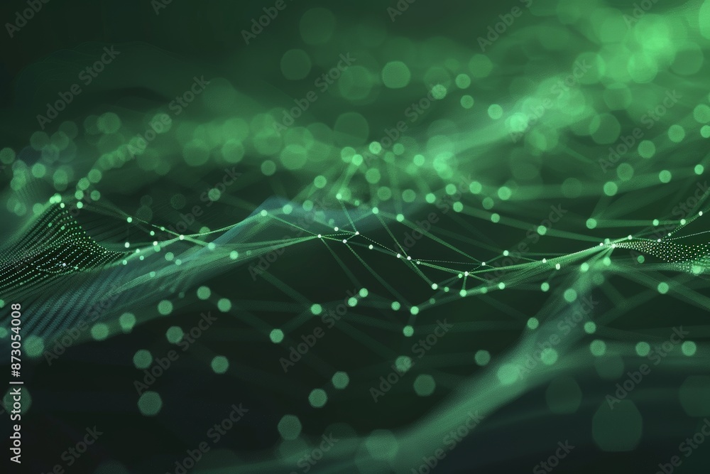Poster this abstract background shows a line connect network and data graphic, with particles connected. th