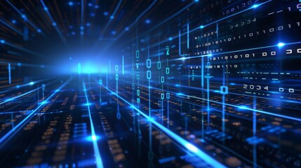 Fototapeta premium Concept of cyberwar and stock algorithm