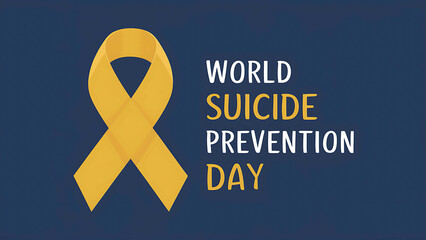 World Suicide Prevention Day, Yellow Ribbon for, World Suicide Prevention Day Poster, 