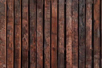 The linear relief and texture of a wooden wall