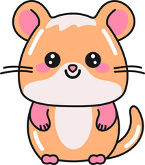 Kawaii Cute Gerbil Sticker