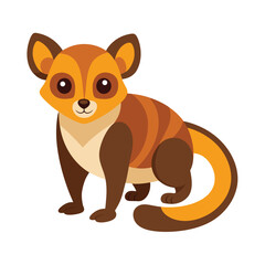 Illustration of Kinkajou animal on white