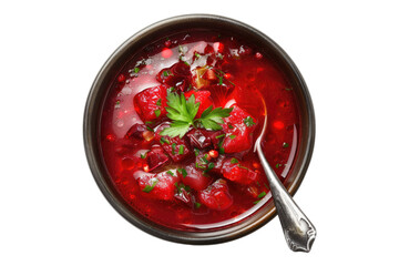 Borscht bliss isolated on transparent background