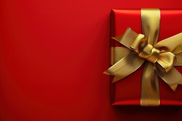 Festively wrapped golden gift boxes on black background. Flat lay style. Holiday and black friday concept.