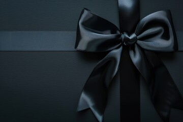 Festively wrapped golden gift boxes on black background. Flat lay style. Holiday and black friday concept.