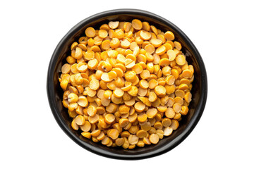 Chana dal isolated on transparent background