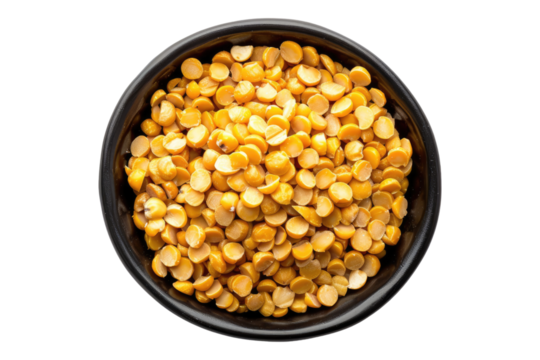 Chana dal isolated on transparent background
