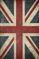 Fototapeta premium Union flag poster with the British flag, national symbols, and a patriotic message for events or festivities.